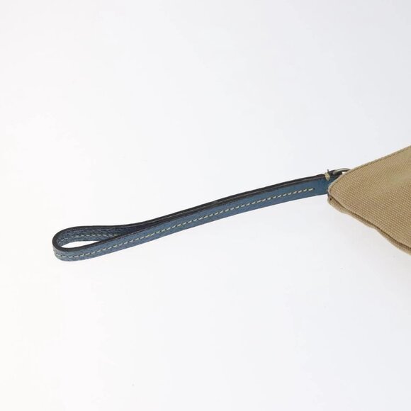 PRADA Clutch Bag Canvas Beige Silver Auth BD1747 - Picture 14 of 16